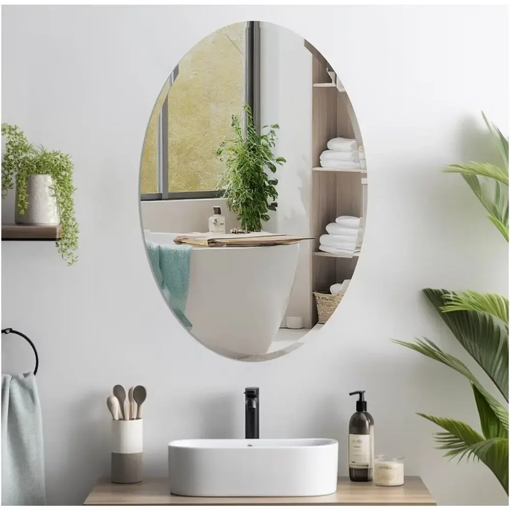 Oval Frameless Bathroom Vanity Mirror – 16